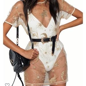 COPY - White Mesh Dress